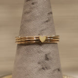 Gold Heart Ring Stack
