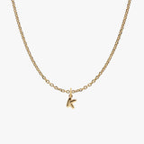 Single Initial Necklace | 14K Gold