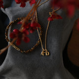 Double Initial Necklace | 14K Gold