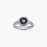 Sterling Wax Seal Heart Ring